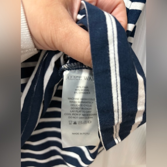 Alice Walk Striped Long Sleeve Collared Shirt Size Medium - Picture 4 of 4